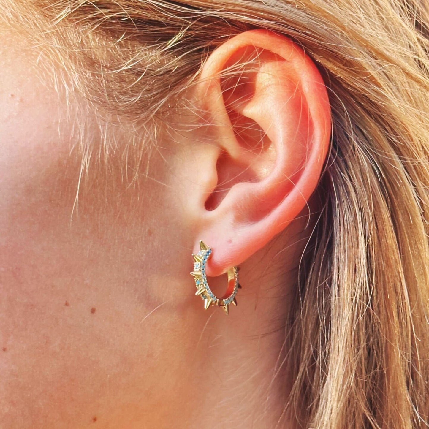 Guinevere Gold-plated Hoop Earrings