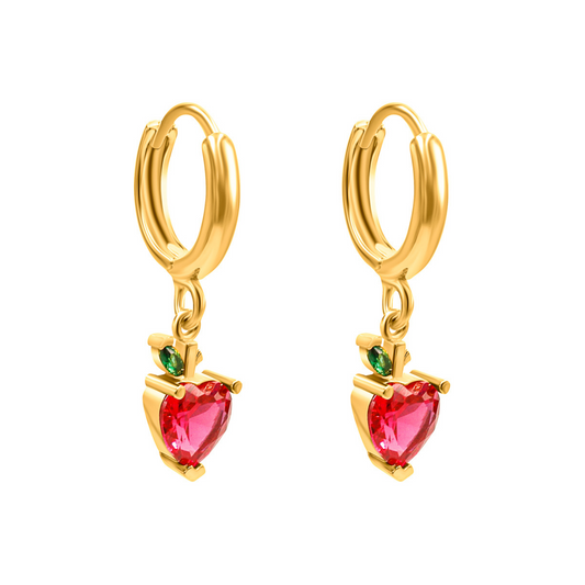 Baker (Strawberry) Gold-plated Hoop Earrings For Women