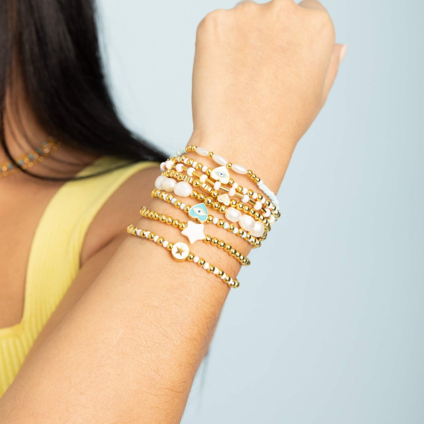 Star Bead Gold-plated Bracelet For Women