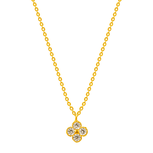 Clover Gold-plated Charm Necklace For Women