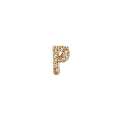 Letter Stud Earrings for women with gold metal color