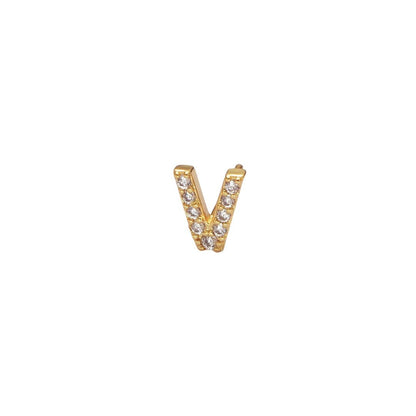 Letter Stud Earrings for women with gold metal color