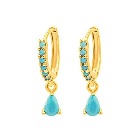 Emaline Gold-plated Hoop Earrings For Women