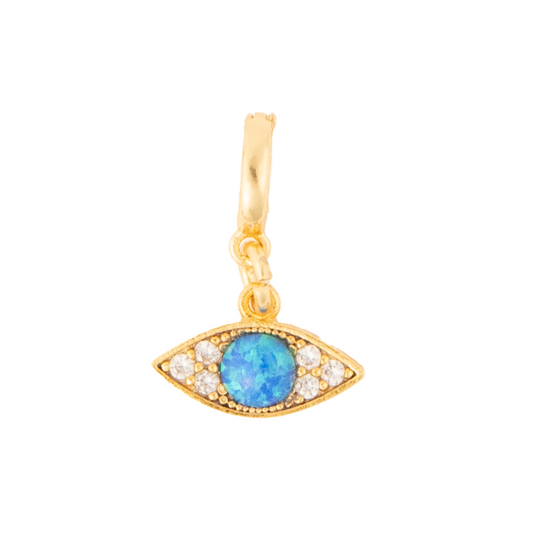 CZ Opal Evil Eye Charm