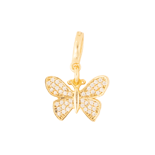 Charm Bar CZ Butterfly Charm (Interchangeable)