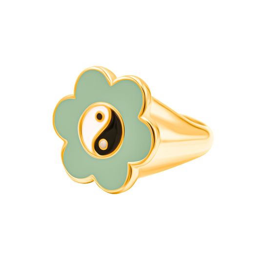 Daisy (Mint) Gold-plated Ring For Women