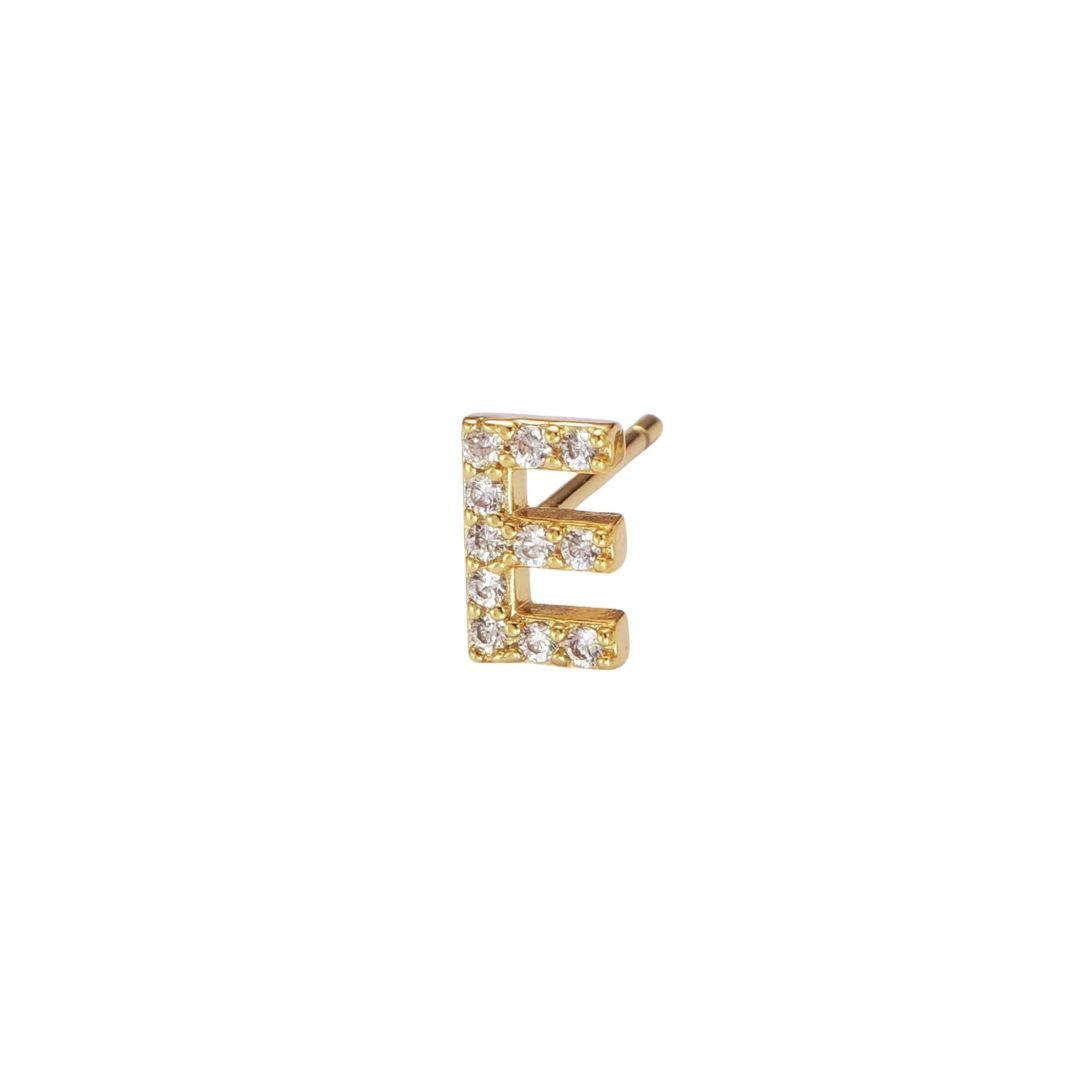 Letter Stud Earrings for women with gold metal color