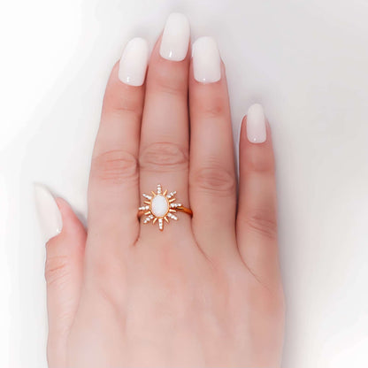 Greta (White) Gold-plated Ring For Women