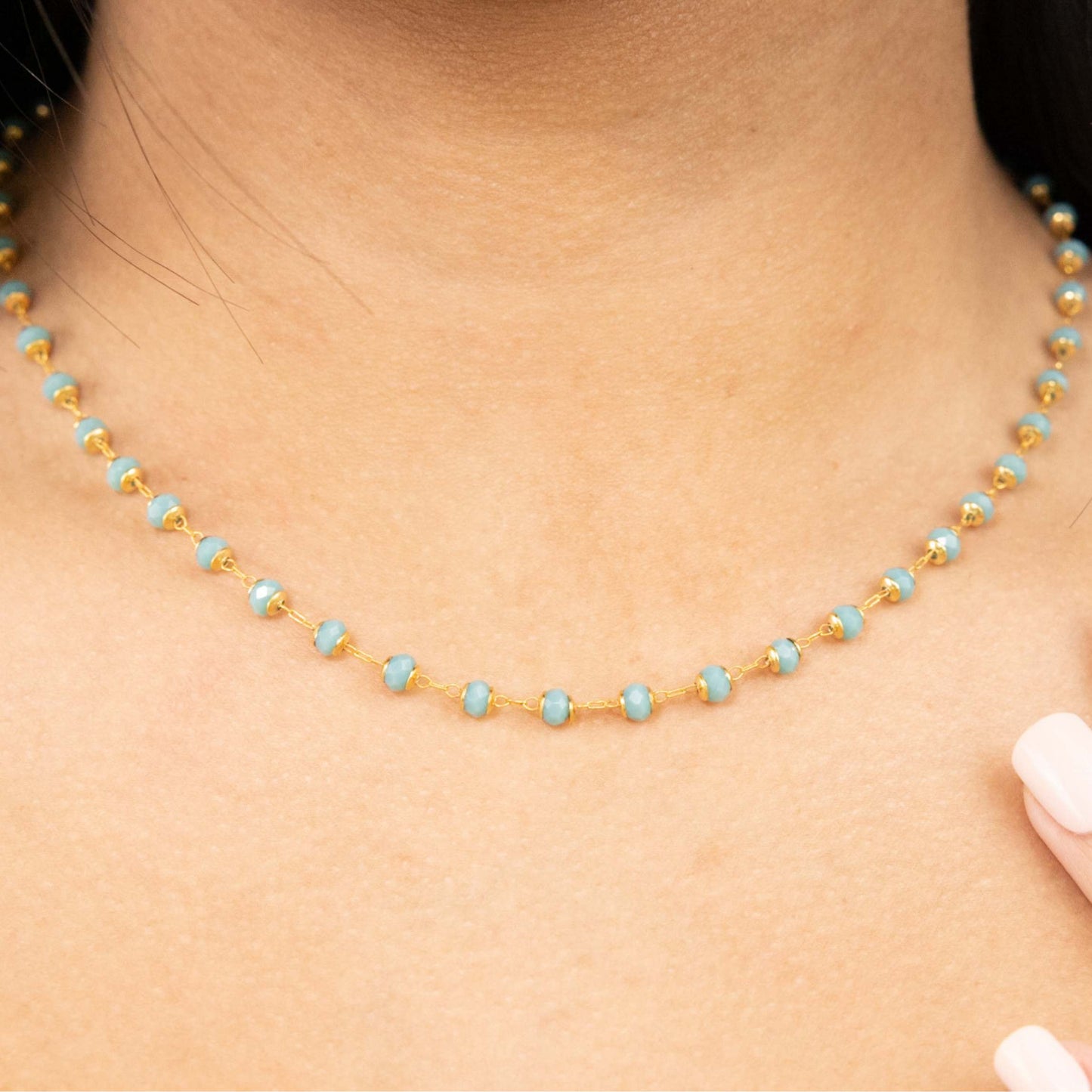 Imogen Gold-plated Gemstone Necklace