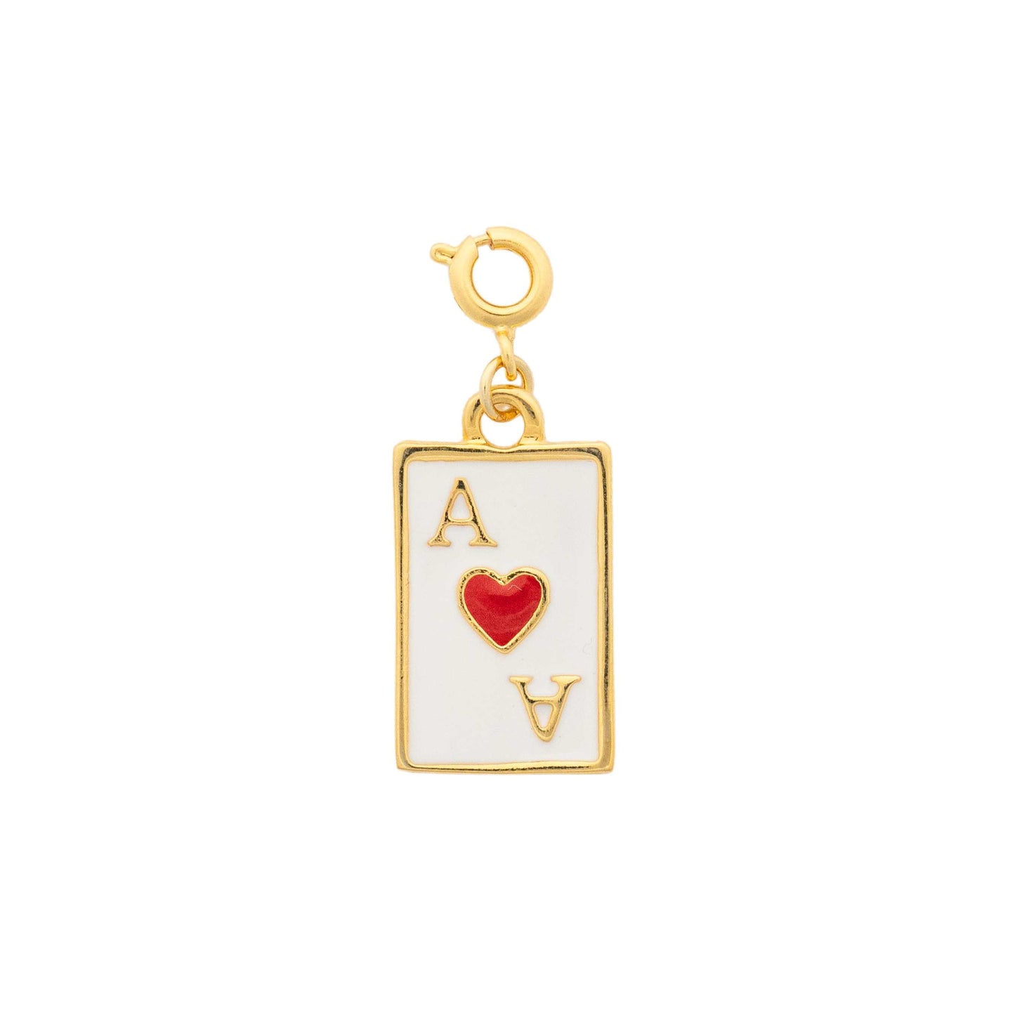 Gold Ace Card Charm