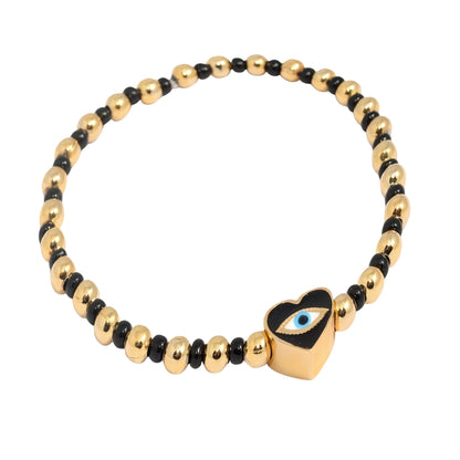 Sage Gold Plated Bead Bracelet For Women