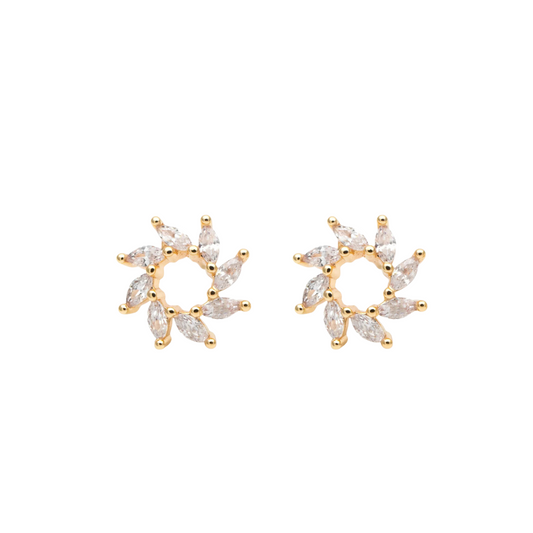 Sloane Gold-plated Stud Earrings For Women