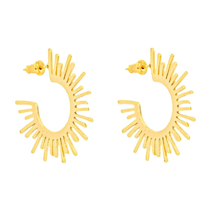 Soleil Gold-plated Hoop Earrings For Women