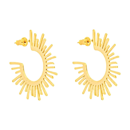 Soleil Gold-plated Hoop Earrings